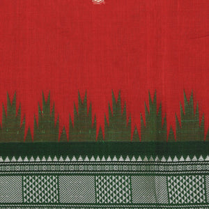 Kanchi Cotton Maroon Saree