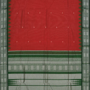 Kanchi Cotton Maroon Saree