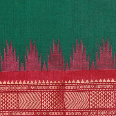 Kanchi Cotton Green Saree