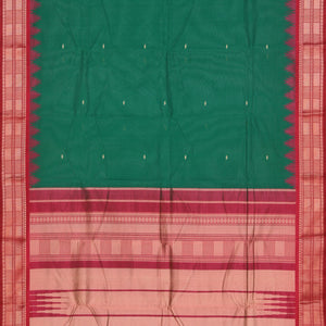 Kanchi Cotton Green Saree