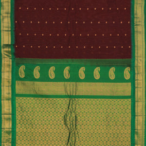 Gadwal Cotton Silk Maroon Saree