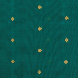Gadwal Cotton Silk Teal Green Saree