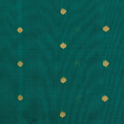 Gadwal Cotton Silk Teal Green Saree