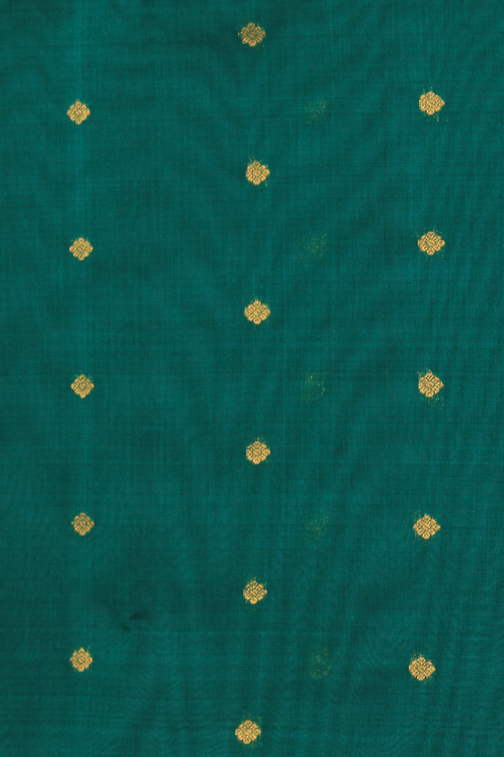 Gadwal Cotton Silk Teal Green Saree
