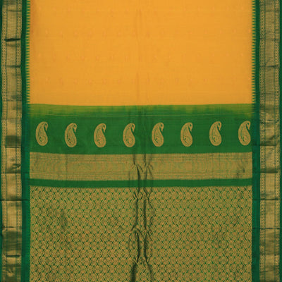 Gadwal Cotton Silk Yellow Saree