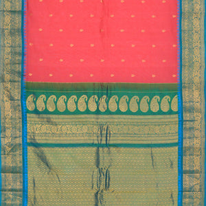 Gadwal Cotton Silk Pink Saree