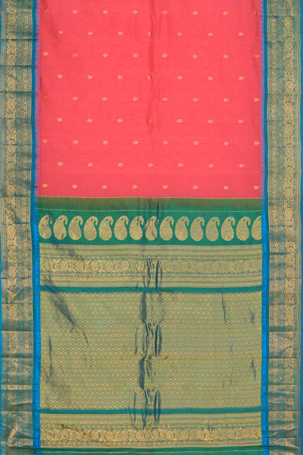 Gadwal Cotton Silk Pink Saree