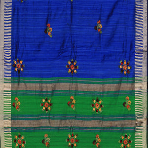 Dupion Silk Royal Blue Dupatta