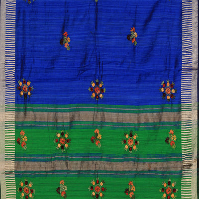 Dupion Silk Royal Blue Dupatta