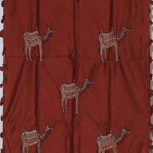 Jaipur Cotton Rust Maroon Dupatta