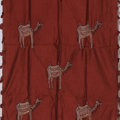 Jaipur Cotton Rust Maroon Dupatta