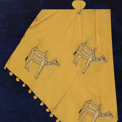 Jaipur Cotton Yellow Dupatta
