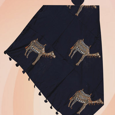 Jaipur Cotton Navy blue Dupatta