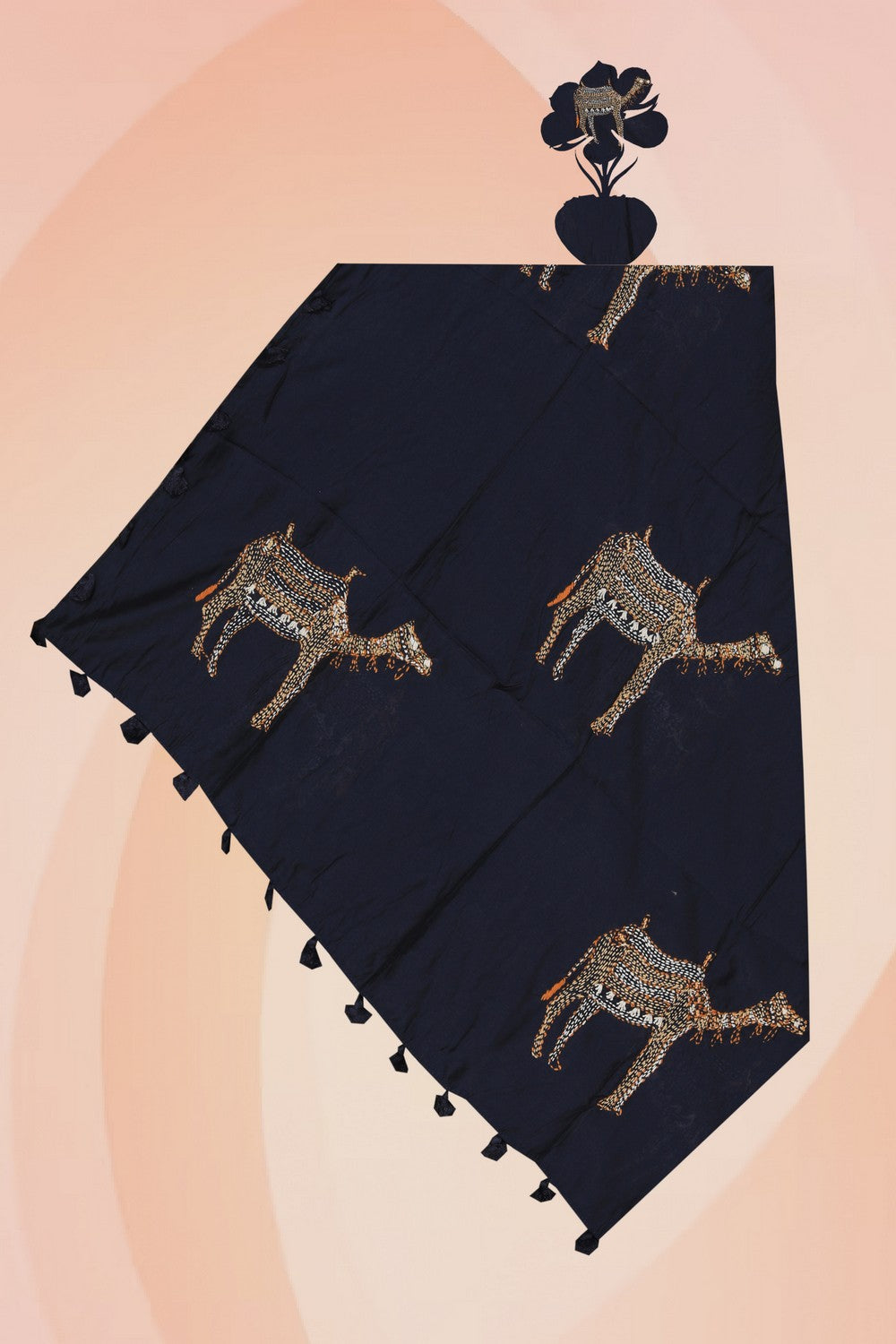 Jaipur Cotton Navy blue Dupatta