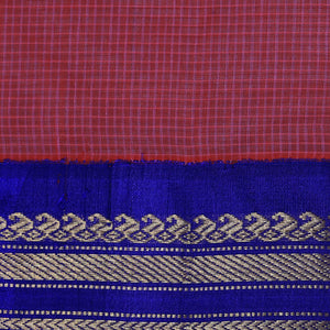 Gadwal Cotton Fuchsia-Pink Saree
