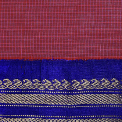 Gadwal Cotton Fuchsia-Pink Saree