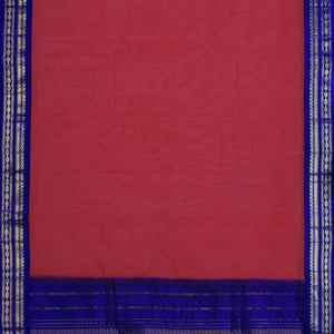 Gadwal Cotton Fuchsia-Pink Saree
