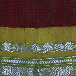 Gadwal Cotton Red Saree