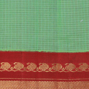 Gadwal Cotton Green Saree