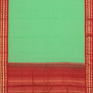 Gadwal Cotton Green Saree