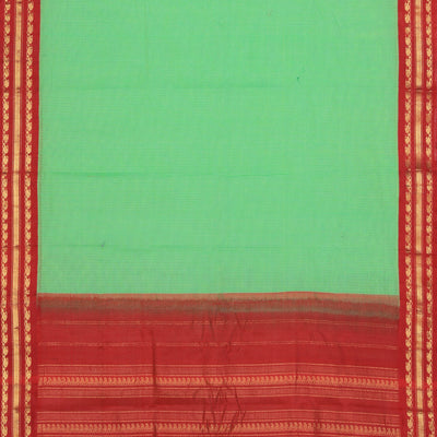 Gadwal Cotton Green Saree
