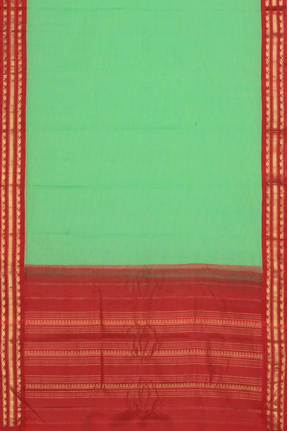 Gadwal Cotton Green Saree