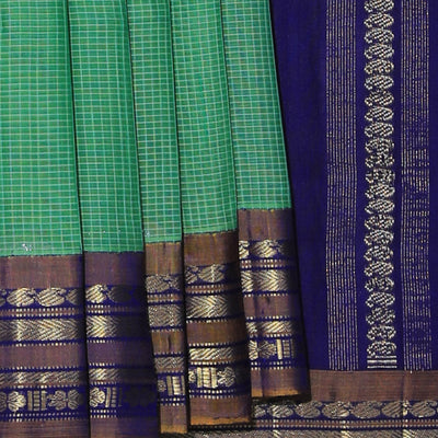 Gadwal Cotton Green Saree