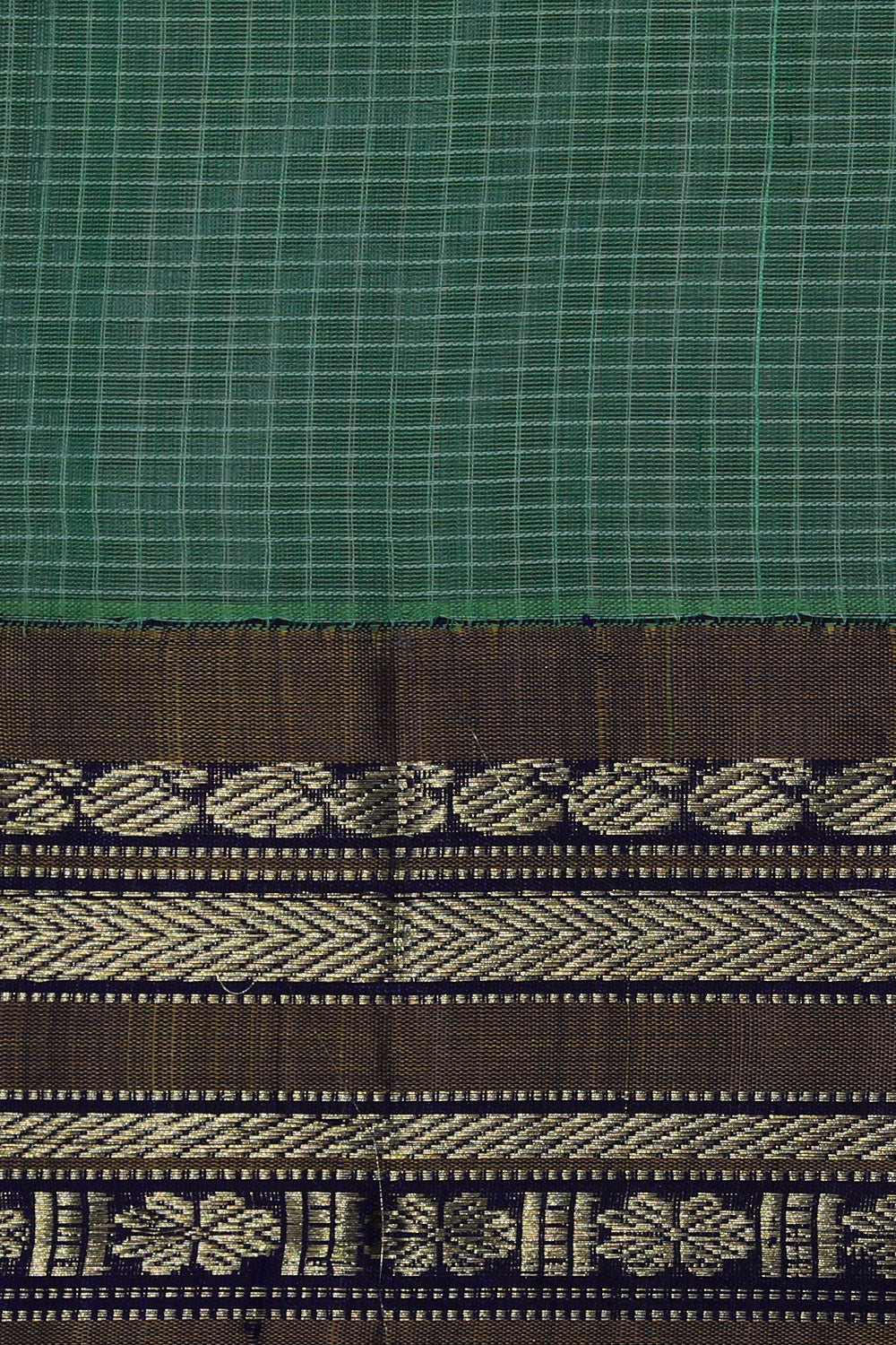 Gadwal Cotton Green Saree