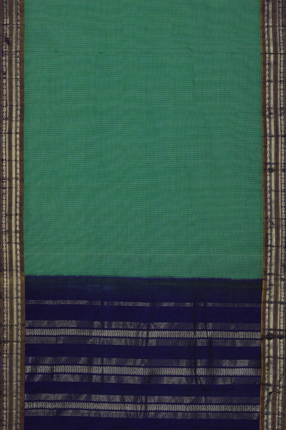 Gadwal Cotton Green Saree