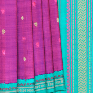 Gadwal Silk Violet Saree