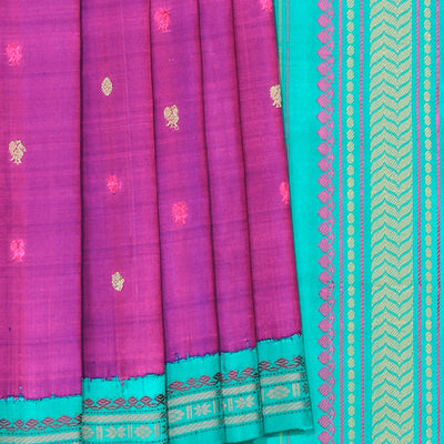 Gadwal Silk Violet Saree