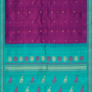 Gadwal Silk Violet Saree