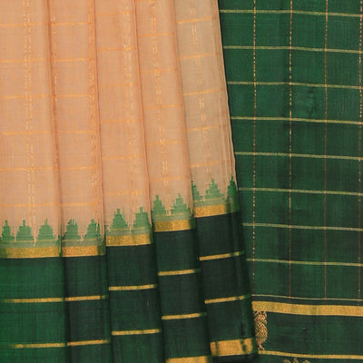 Gadwal Cotton Silk Classy Beige Saree