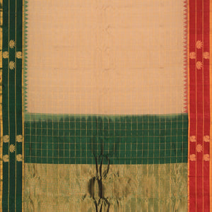 Gadwal Cotton Silk Classy Beige Saree