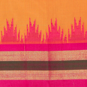 Gadwal Cotton Silk Mustard Saree