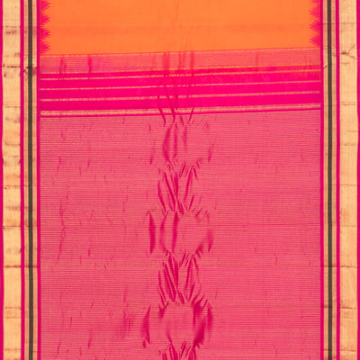 Gadwal Cotton Silk Mustard Saree
