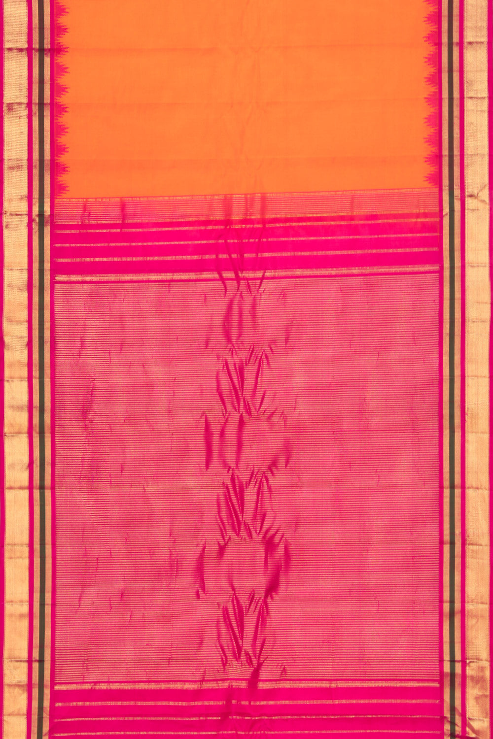 Gadwal Cotton Silk Mustard Saree