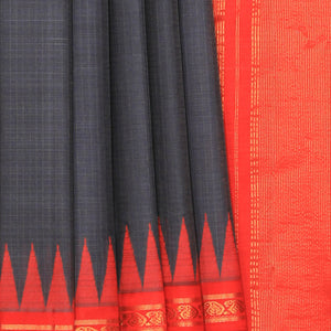Gadwal Cotton Silk Grey Saree