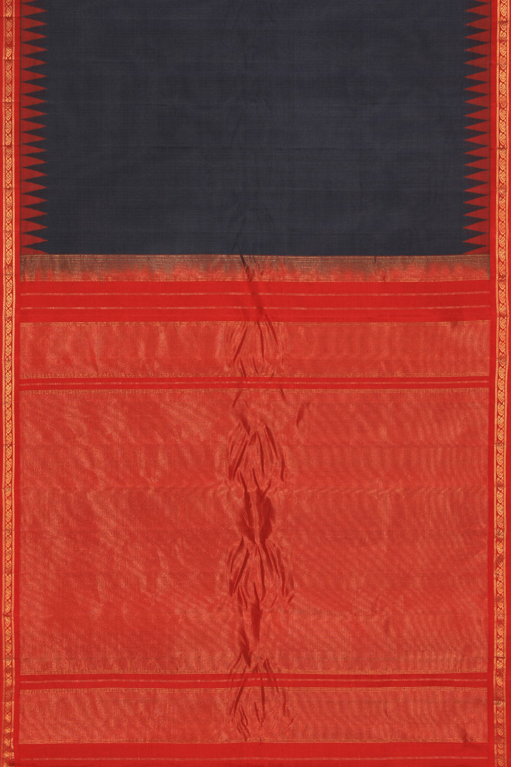 Gadwal Cotton Silk Grey Saree