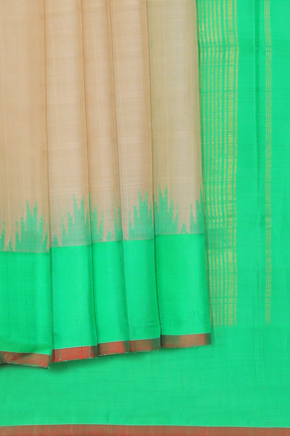 Gadwal Cotton Silk Beige Saree