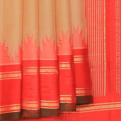 Gadwal Cotton Silk Classy Beige Saree