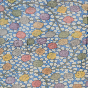 Kalamkari Hand-Painted Brown Saree