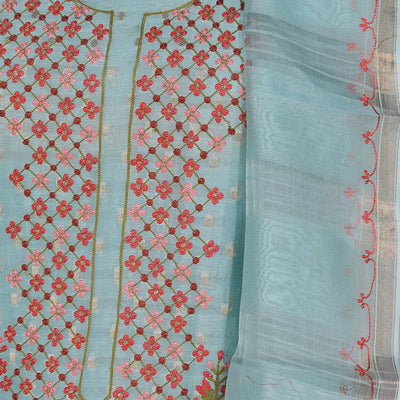 Cotton Silk Unstitched Suit With Dupatta (3 Pcs Set)