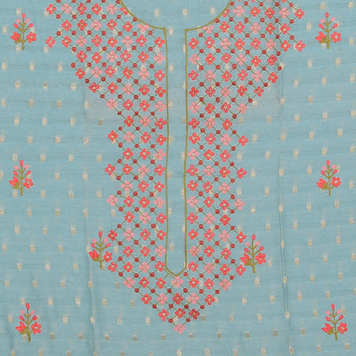 Cotton Silk Unstitched Suit With Dupatta (3 Pcs Set)