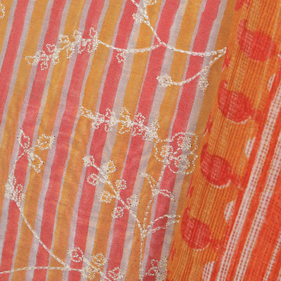 Cotton Silk Unstitched Suit With Dupatta (3 Pcs Set)