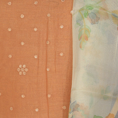 Cotton Silk Unstitched Suit With Dupatta (3 Pcs Set)
