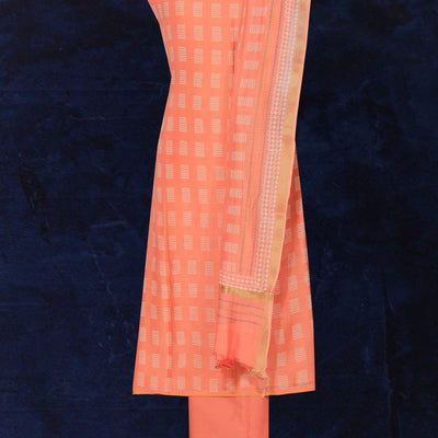 Cotton Silk Unstitched Suit With Dupatta (3 Pcs Set)