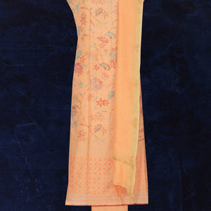 Cotton Silk Unstitched Suit With Dupatta (3 Pcs Set)
