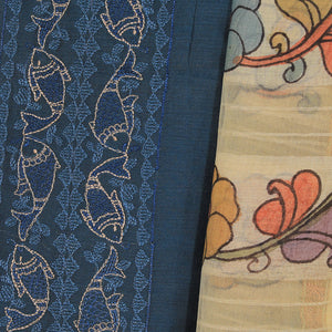 Cotton Silk Unstitched Suit With Dupatta (3 Pcs Set)