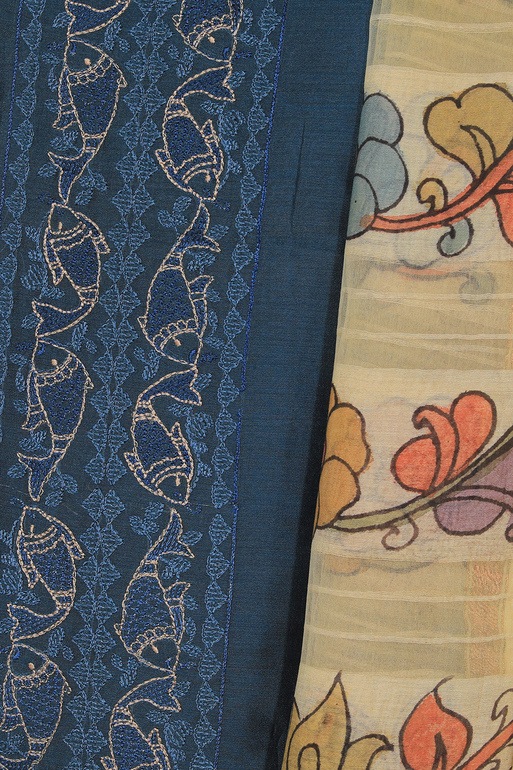Cotton Silk Unstitched Suit With Dupatta (3 Pcs Set)